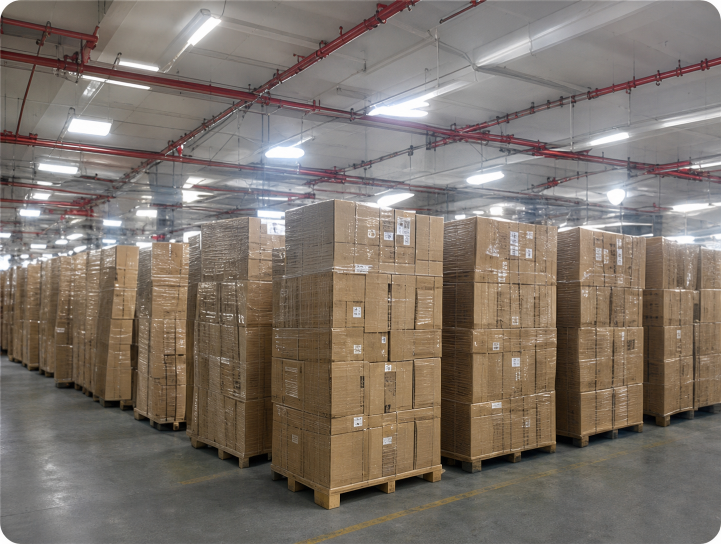 Warehouse and finished cartons