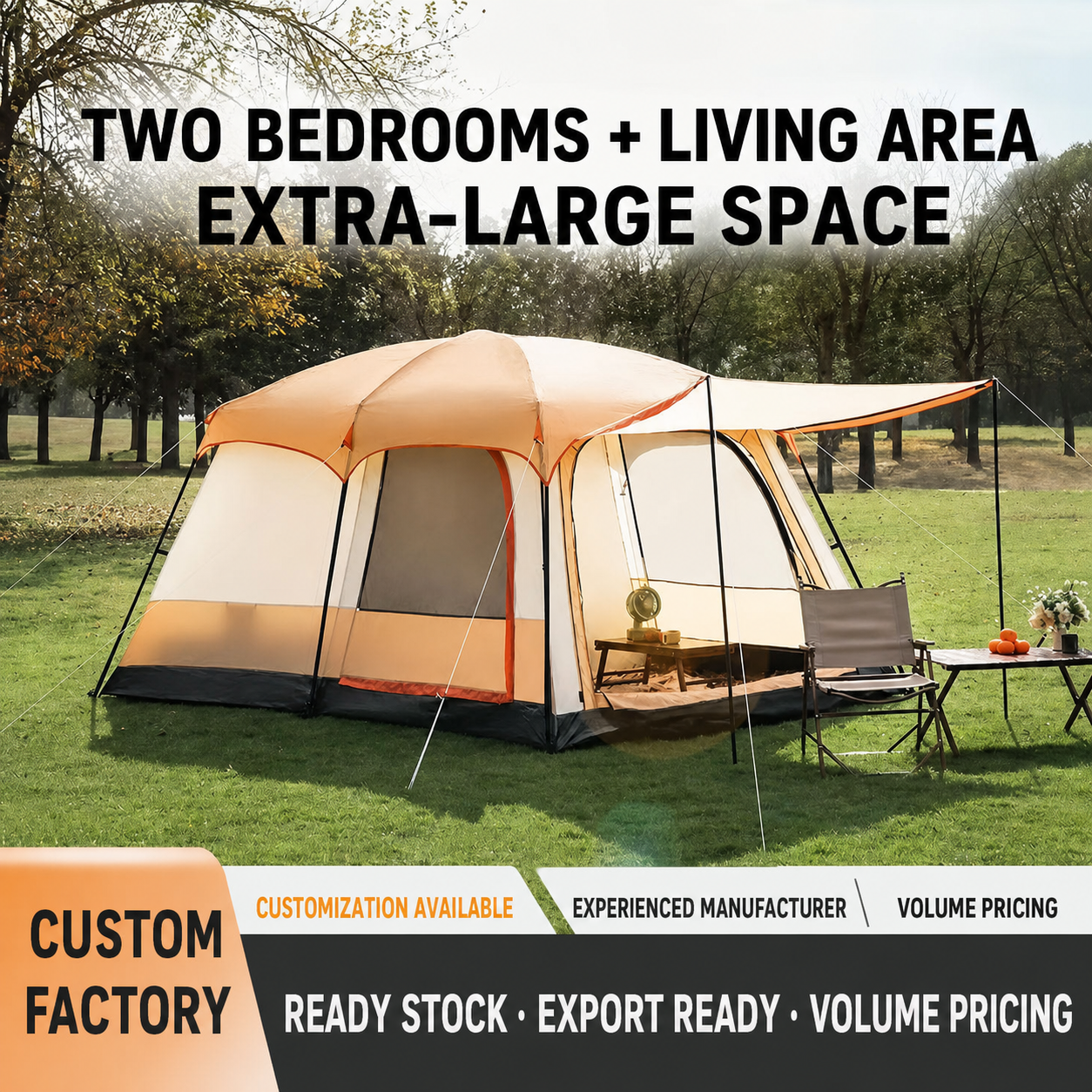 Large family camping tent